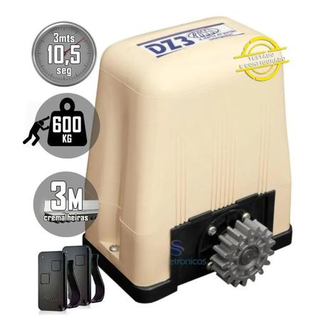 Kit Motor Deslizante Dz Portao Eletrônico Rossi Dz3 Sk Turbo Menor preço em Kit Motor Deslizante Dz Portao Eletrônico Rossi Dz3 Sk Turbo