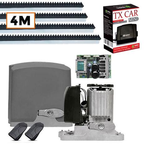 Kit Motor Portão Rápido 1/4HP Deslizante DZ Rio 400 JetFlex Cremalheira 4 Metros - Ppa Menor preço em Kit Motor Portão Rápido 1/4HP Deslizante DZ Rio 400 JetFlex Cremalheira 4 Metros - Ppa