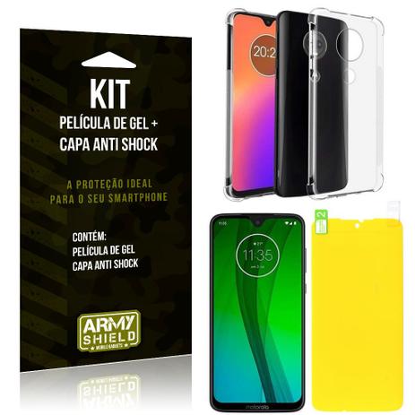 Kit Motorola Moto G7 Plus Capa Anti Shock + Película de Gel - Armyshield é boa?
