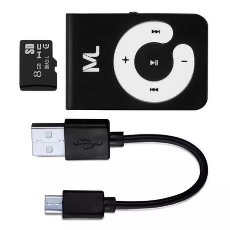 Kit MP3 Player 80 MAH Micro SD 8GB e Cabo Micro USB MC300 - Multilaser Menor preço em Kit MP3 Player 80 MAH Micro SD 8GB e Cabo Micro USB MC300 - Multilaser