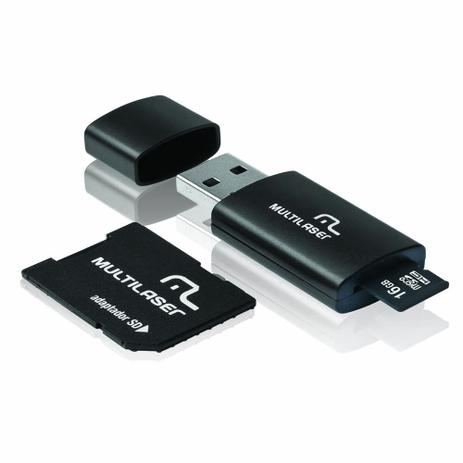 Kit Multilaser 3 em 1 Pen Drive - Micro SD 16 GB - Adaptador e Leitor de Cartão - MC112 Menor preço em Kit Multilaser 3 em 1 Pen Drive - Micro SD 16 GB - Adaptador e Leitor de Cartão - MC112