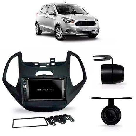 Kit Multimídia Evolve + /câmera Ré/ Moldura 2din Novo Ka - Sp acessórios Menor preço em Kit Multimídia Evolve + /câmera Ré/ Moldura 2din Novo Ka - Sp acessórios