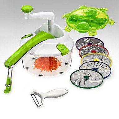 Kit multiprocessador de alimentos manual picador, secador de saladas roto champ - Faça resolva Menor preço em Kit multiprocessador de alimentos manual picador, secador de saladas roto champ - Faça resolva
