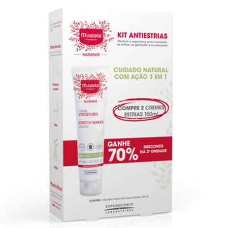 Kit Mustela Maternité Creme p/ Prevenção de Estrias 2x150mL Menor preço em Kit Mustela Maternité Creme p/ Prevenção de Estrias 2x150mL