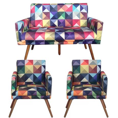 Kit Namoradeira Gran Estela c/ 2 Poltronas Estela Triângulos - Casa chick é boa?
