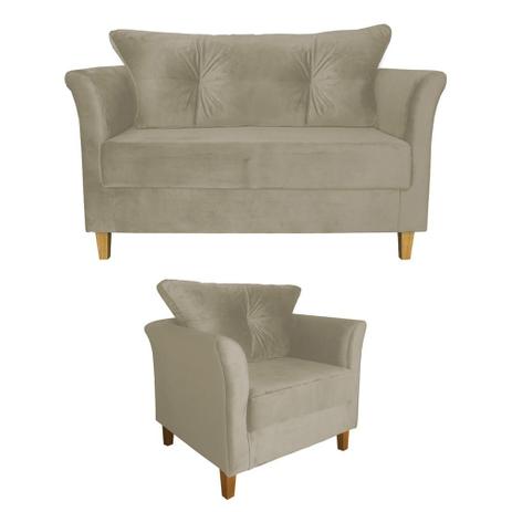 Kit Namoradeira + Poltrona Aurora Suede Nude Takeda Estofados é ruim? Kit Namoradeira + Poltrona Aurora Suede Nude Takeda Estofados é boa?