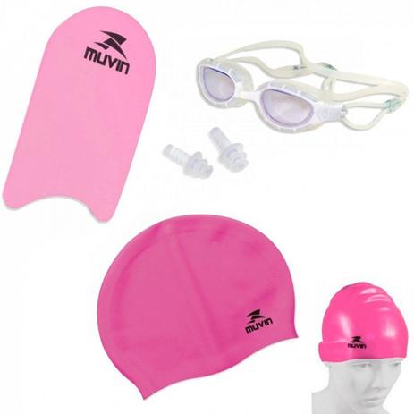 Kit Natacao com Prancha + Touca + Oculos e Protetor de Ouvido Muvin Menor preço em Kit Natacao com Prancha + Touca + Oculos e Protetor de Ouvido Muvin