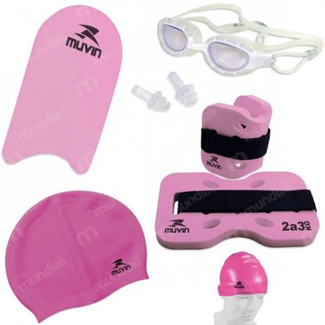 Kit Natacao Prancha + Touca + Caneleira + Oculos e Protetor de Ouvido Muvin Menor preço em Kit Natacao Prancha + Touca + Caneleira + Oculos e Protetor de Ouvido Muvin