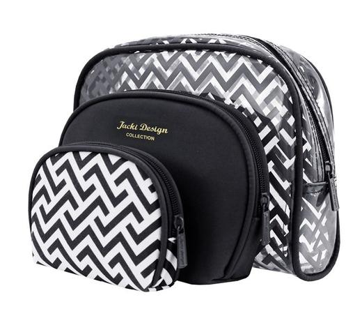 Kit Necessaire 3 em 1 Geométrica ÉTNICA Jacki Design PRETO Menor preço em Kit Necessaire 3 em 1 Geométrica ÉTNICA Jacki Design PRETO