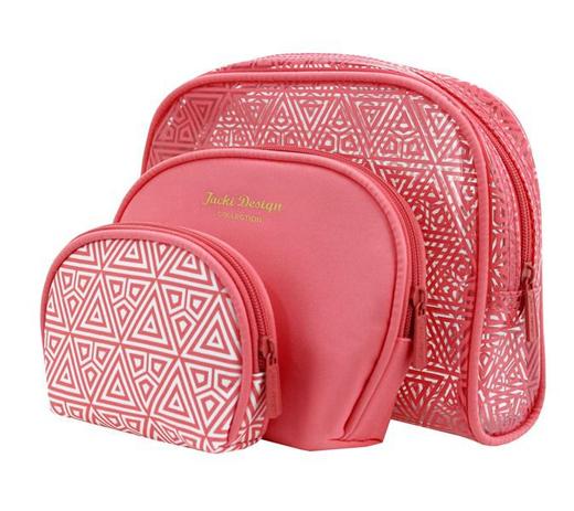 Kit Necessaire 3 em 1 Geométrica ÉTNICA Jacki Design SALMÃO Menor preço em Kit Necessaire 3 em 1 Geométrica ÉTNICA Jacki Design SALMÃO
