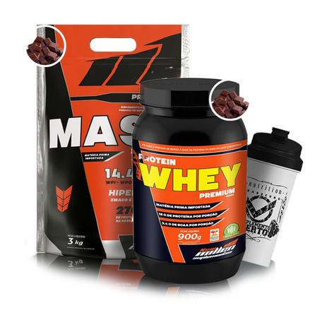 Kit New Millen Ganho de Peso e Massa - Protein Whey Premium 900g + Mass Premium 14.400 Refil 3kg - New MIllen Menor preço em Kit New Millen Ganho de Peso e Massa - Protein Whey Premium 900g + Mass Premium 14.400 Refil 3kg - New MIllen