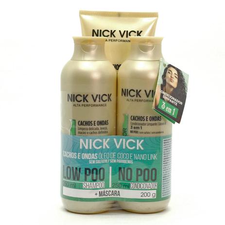 Kit Nick Vick Alta Performance Cachos e Ondas (Sh+Cond+Máscara) - Nickvick é boa?