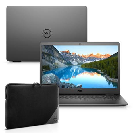 Kit Notebook Dell Inspiron i15-3501-U46PC 15.6" HD 10ª Geração Intel Core i5 8GB 256GB SSD Linux Preto + Capa Menor preço em Kit Notebook Dell Inspiron i15-3501-U46PC 15.6" HD 10ª Geração Intel Core i5 8GB 256GB SSD Linux Preto + Capa