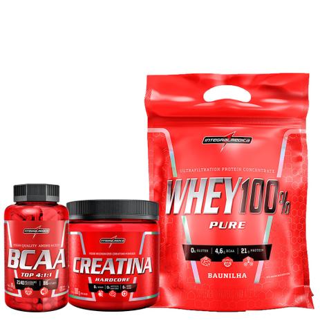 Kit Nutri Whey 907gr 1 Creatina 300gr 1 BCAA 120 Cap Baunilh - Integralmedica é boa?