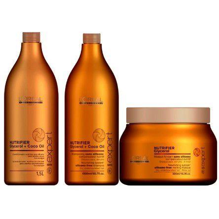 Kit Nutrifier Loréal Professionnel Máscara 500g, Shampoo e Condicionador 1,5L - Loreal Menor preço em Kit Nutrifier Loréal Professionnel Máscara 500g, Shampoo e Condicionador 1,5L - Loreal