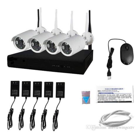 Kit Nvr 4 Cameras Wi Fi Sem Fio Ip Infra HD Cftv LUATEK Menor preço em Kit Nvr 4 Cameras Wi Fi Sem Fio Ip Infra HD Cftv LUATEK