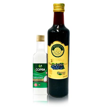 Kit Óleo de Coco Extra Virgem 250ml + Vinagre de Vinho Tinto - Copra/ São Francisco Menor preço em Kit Óleo de Coco Extra Virgem 250ml + Vinagre de Vinho Tinto - Copra/ São Francisco