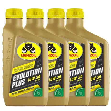 Kit Óleo para Motor 4 Tempos Semissintético Menzoil Evolution Plus 10W30 API SM 4 Litros - Menzelub é boa?