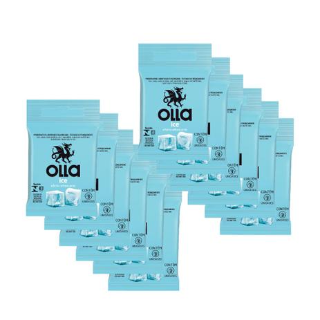 Kit Olla Preservativo Ice 3uni. Com 12 Packs Menor preço em Kit Olla Preservativo Ice 3uni. Com 12 Packs