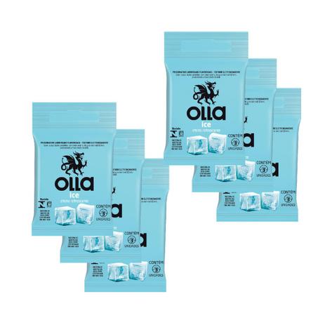 Kit Olla Preservativo Ice 3uni. Com 6 Packs Menor preço em Kit Olla Preservativo Ice 3uni. Com 6 Packs