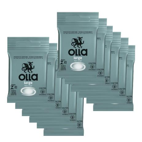 Kit Olla Preservativo Large 3uni. Com 12 Packs Menor preço em Kit Olla Preservativo Large 3uni. Com 12 Packs