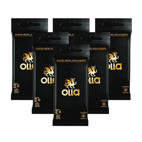 Kit Olla Preservativo Lubrificado 6uni. Com 6 Packs Menor preço em Kit Olla Preservativo Lubrificado 6uni. Com 6 Packs