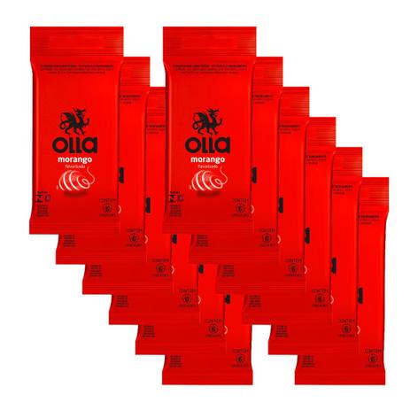 Kit Olla Preservativo Sabor Morango 6uni. Com 12 Packs Menor preço em Kit Olla Preservativo Sabor Morango 6uni. Com 12 Packs