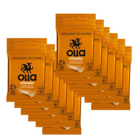Kit Olla Preservativo Stimulus 3uni. Com 12 Packs Menor preço em Kit Olla Preservativo Stimulus 3uni. Com 12 Packs