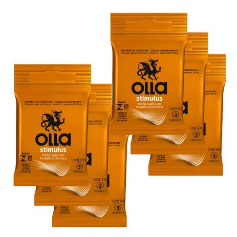 Kit Olla Preservativo Stimulus 3uni. Com 6 Packs Menor preço em Kit Olla Preservativo Stimulus 3uni. Com 6 Packs