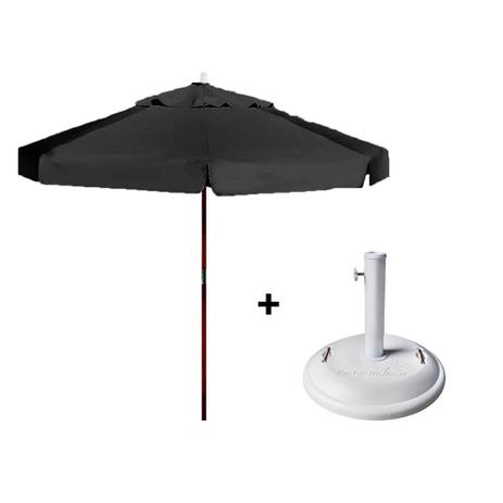 Kit Ombrelone 300 Redondo com Abas + Base de Concreto - Sungap Menor preço em Kit Ombrelone 300 Redondo com Abas + Base de Concreto - Sungap