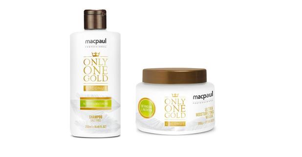 Kit Only One Gold Coconut (Shampoo 250ml e Mascara 200g) Macpaul Menor preço em Kit Only One Gold Coconut (Shampoo 250ml e Mascara 200g) Macpaul
