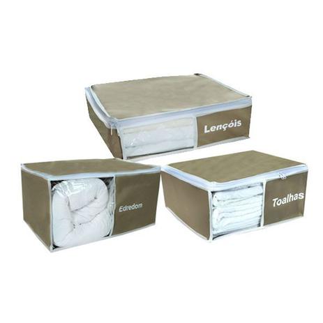 Kit Organizador de Guarda Roupa 3 Peças Bege - Vb Home é boa?