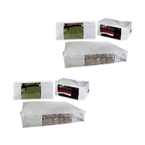 Kit Organizador Multiuso Branco com 6 unidades - Vb home Menor preço em Kit Organizador Multiuso Branco com 6 unidades - Vb home