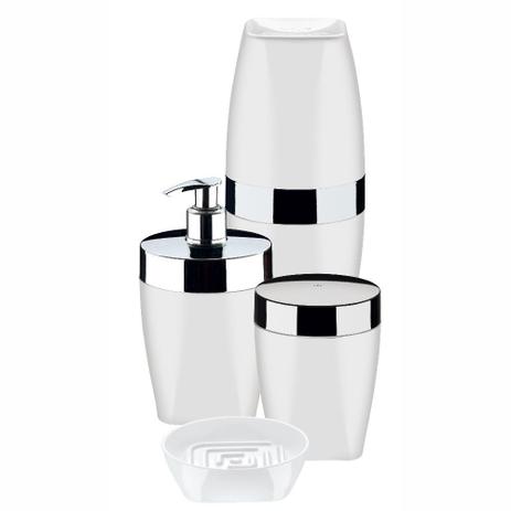 Kit Organizadores Para Banheiro Com 4 Peças - Branco - Future Menor preço em Kit Organizadores Para Banheiro Com 4 Peças - Branco - Future