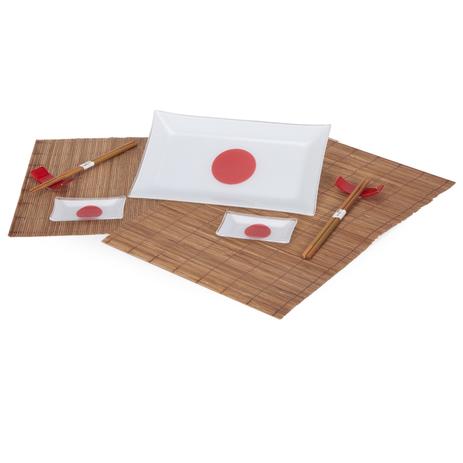 Kit Oriental + 1 Travessa de vidro + 2 Molheiras + 2 Pares de ohashi + 2 apoios + 1 jogo americano - Shop quality Menor preço em Kit Oriental + 1 Travessa de vidro + 2 Molheiras + 2 Pares de ohashi + 2 apoios + 1 jogo americano - Shop quality