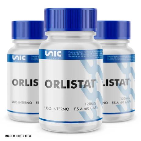 Kit Orlistate 120mg - Unicpharma Menor preço em Kit Orlistate 120mg - Unicpharma