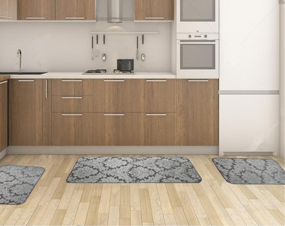 Kit ou Jogo de Tapete para Cozinha 03 peças Cinza Floral - Tapetes marajó Menor preço em Kit ou Jogo de Tapete para Cozinha 03 peças Cinza Floral - Tapetes marajó