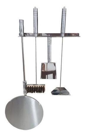 Kit Pa Pizza 4 Peças Inox Escova Pá Cinza Espalha Brasa - Bem Grill Menor preço em Kit Pa Pizza 4 Peças Inox Escova Pá Cinza Espalha Brasa - Bem Grill