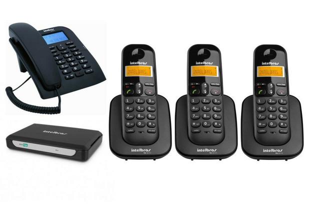 Kit PABX Analogica MiniCom Slim Com 4 Ramal Intelbras Menor preço em Kit PABX Analogica MiniCom Slim Com 4 Ramal Intelbras
