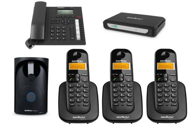 Kit PABX Central Telefonica Minicom Plus Intelbras 4 ramais Menor preço em Kit PABX Central Telefonica Minicom Plus Intelbras 4 ramais