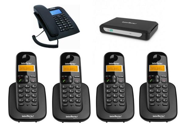 Kit PABX Central Telefonica Minicom Slim Intelbras 5 ramais Menor preço em Kit PABX Central Telefonica Minicom Slim Intelbras 5 ramais