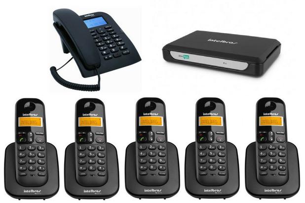 Kit PABX Central Telefonica Minicom Slim Intelbras 6 ramais Menor preço em Kit PABX Central Telefonica Minicom Slim Intelbras 6 ramais
