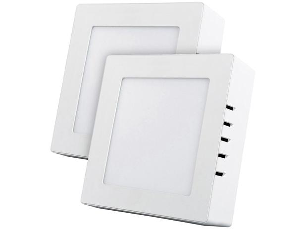 Menor preço em Kit Painel LED de Embutir 2 Unidades Quadrado 12W - 6500K Black + Decker BDPD-0800-01