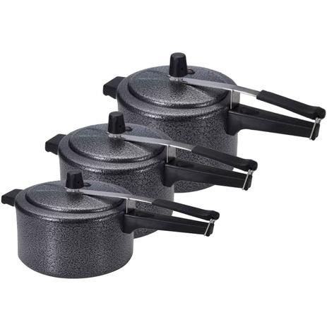 Kit panela de pressão 3 peças 3, 4,5 e 7 litros Craquelada - Asj é boa?