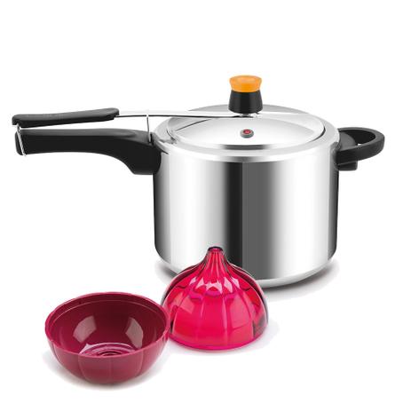 Kit Panela de Pressão Rochedo Turbo Polida 4,5 Litros + Porta Cebola Tefal Fresh Kitchen é boa?