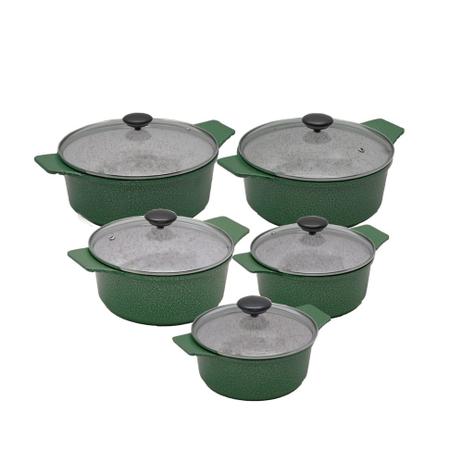 Kit Panelas Plus em Alumínio Fundido Revestimento Cerâmica Antiaderente 5 Peças Verde - Aluminios j.r é ruim? Kit Panelas Plus em Alumínio Fundido Revestimento Cerâmica Antiaderente 5 Peças Verde - Aluminios j.r é boa?