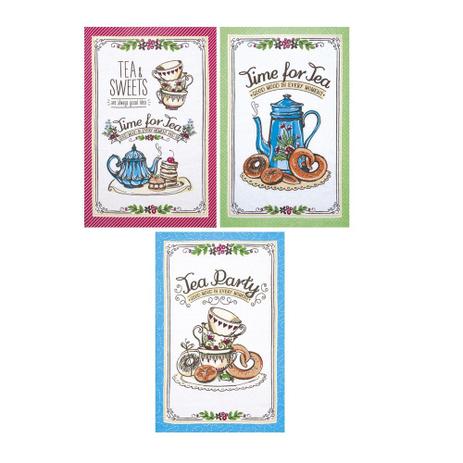 Kit Pano de Copa Louca Prato Felpudo Tea Sweets - Döhler Menor preço em Kit Pano de Copa Louca Prato Felpudo Tea Sweets - Döhler