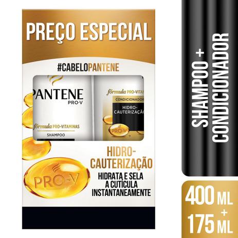 Kit Pantene Hidro-Cauterização Shampoo 400ml + Condicionador 175ml Menor preço em Kit Pantene Hidro-Cauterização Shampoo 400ml + Condicionador 175ml