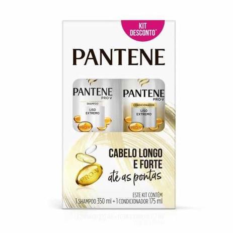 Kit Pantene Liso Extremo Shampoo 350ml + Condicionador Liso Extremo 175mL -
