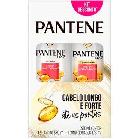 Kit Pantene Shampoo 350ml + Condicionador 175ml Cachos Hidra-Vitaminados Menor preço em Kit Pantene Shampoo 350ml + Condicionador 175ml Cachos Hidra-Vitaminados